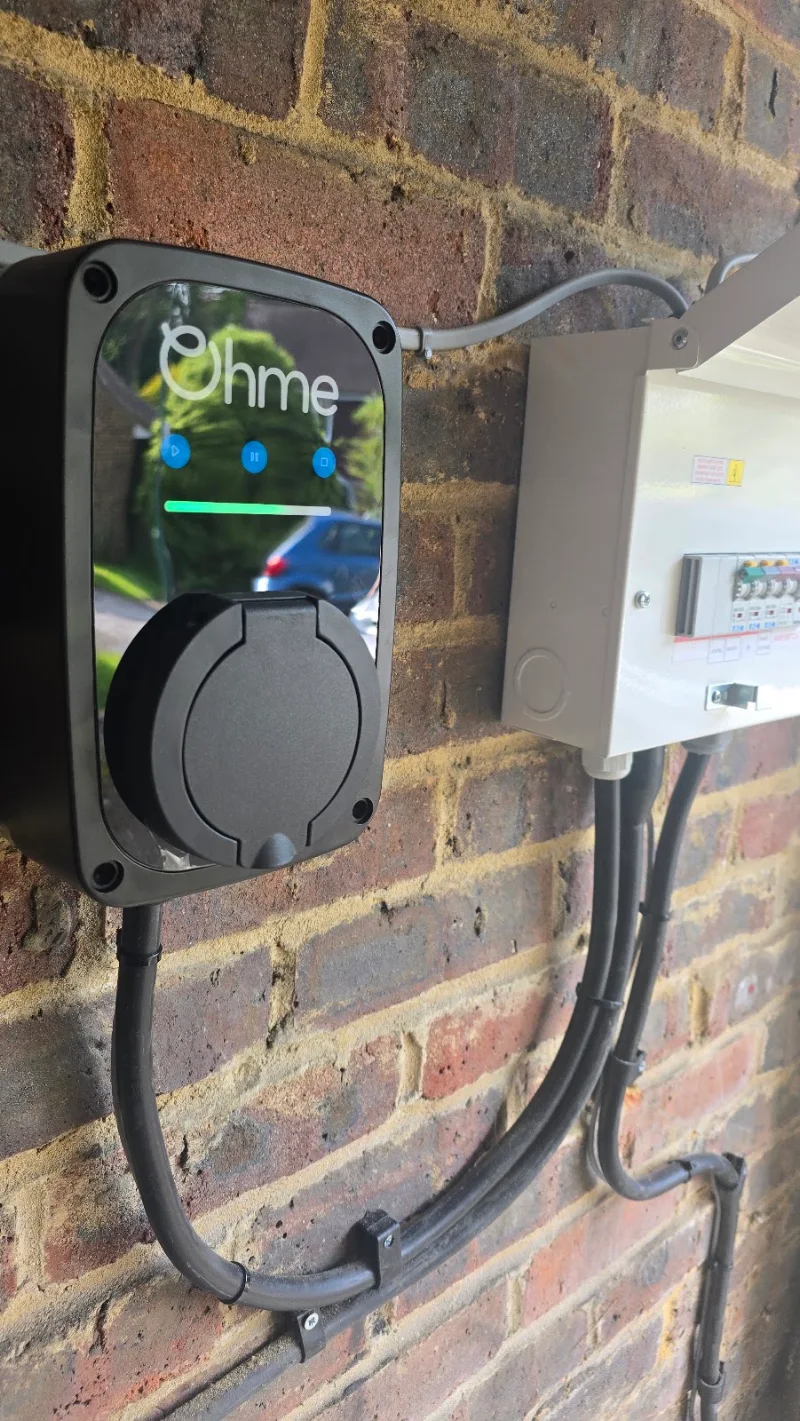 EV charger installation by Oaks Electrical